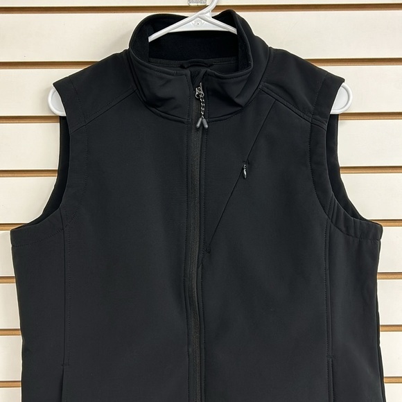 Iceburg Women’s Wind/Water‎ Resistant Vest Size Small Black EUC Lined Pockets - Picture 2 of 9